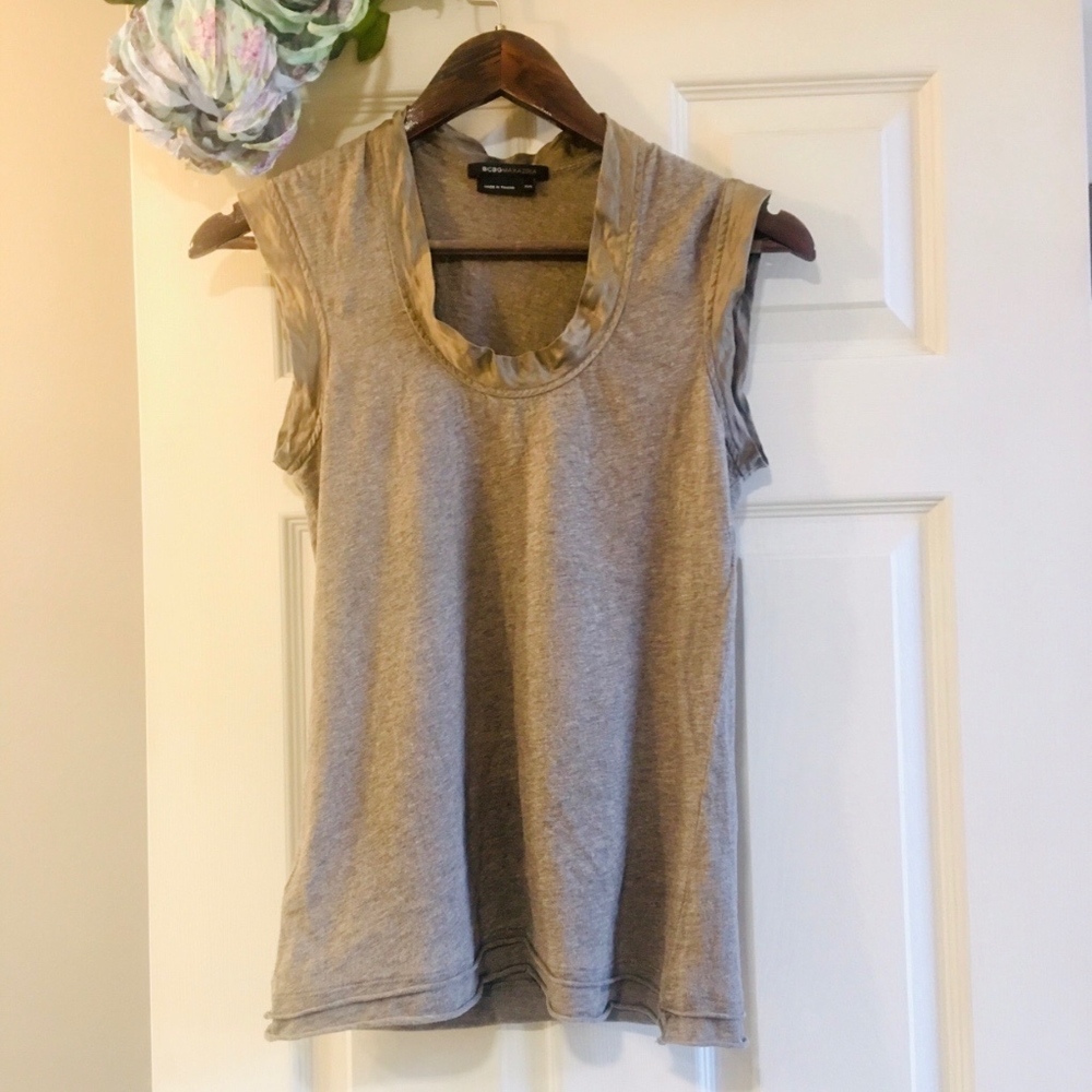 BCBG MAXAZRIA Pima Cotton Silk Blouse - XXS